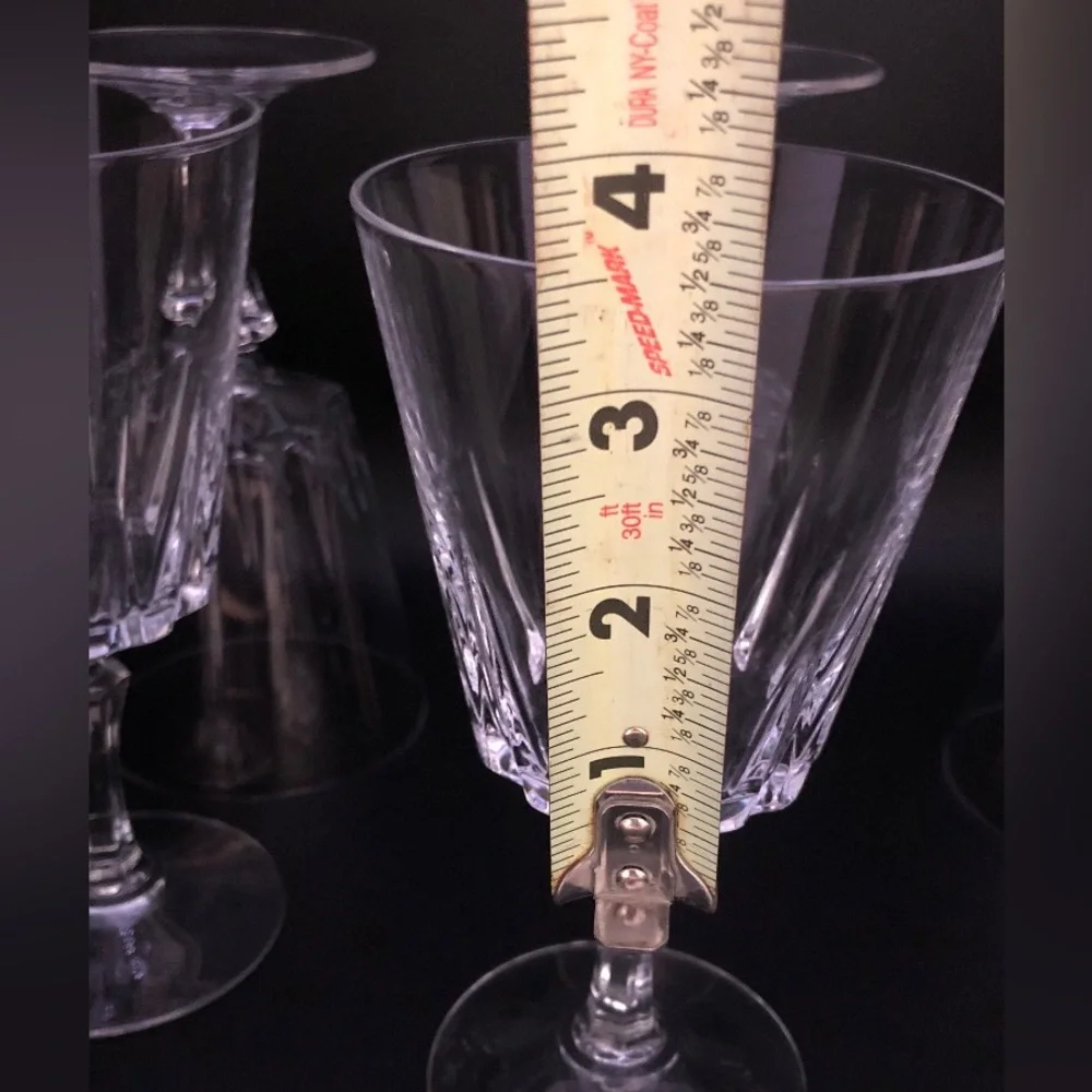 Vintage Crystal Drinking Glasses, Formal, Set of 6